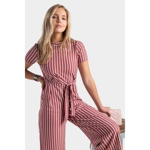 NWT Francesca's Josie Side Tie Striped Jumpsuit